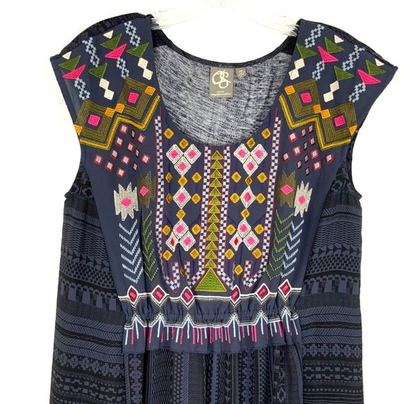 Anthropologie One September Barranco BOHO Embroidered Top Tunic  Sz M - Picture 9 of 16